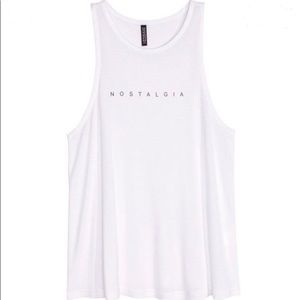 H&M Divided ‘Nostalgia’ white graphic tank